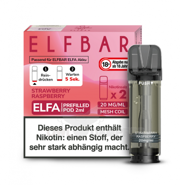 Elfbar ELFA Prefiiled Pod - Strawberry Raspberry (2Stk)