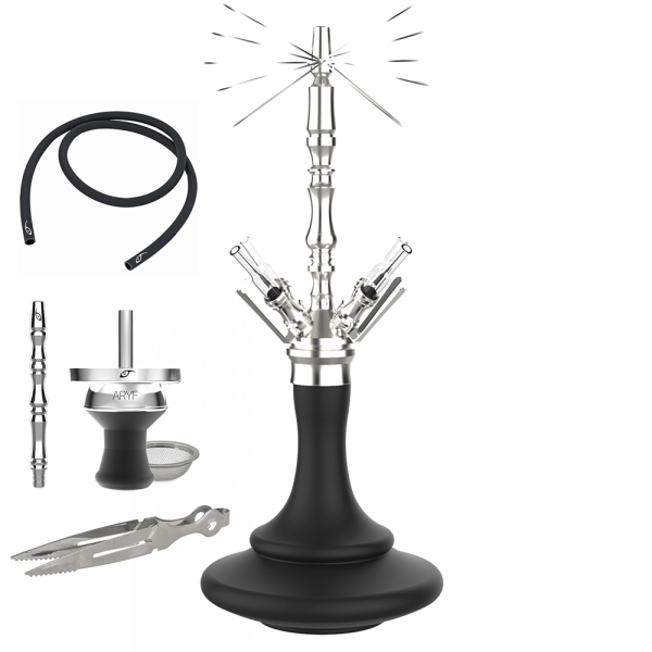 Aryf Gloria 4 Shisha - Matt Black Komplettset