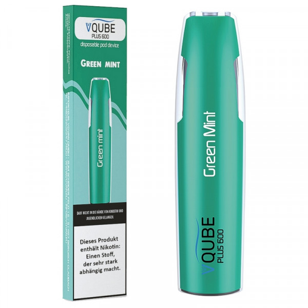 VQube E-Shisha Vape - Green Mint 600er