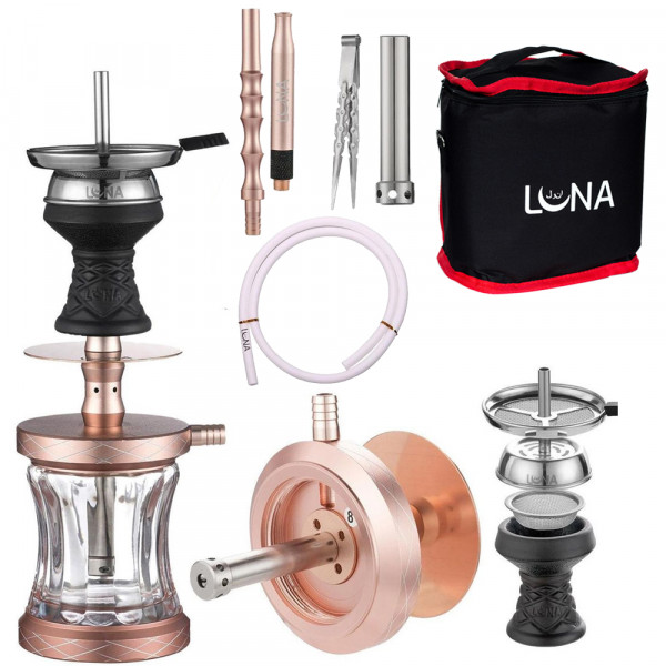 Luna Travel Hookah Vacanza - Rosé inkl. Tasche