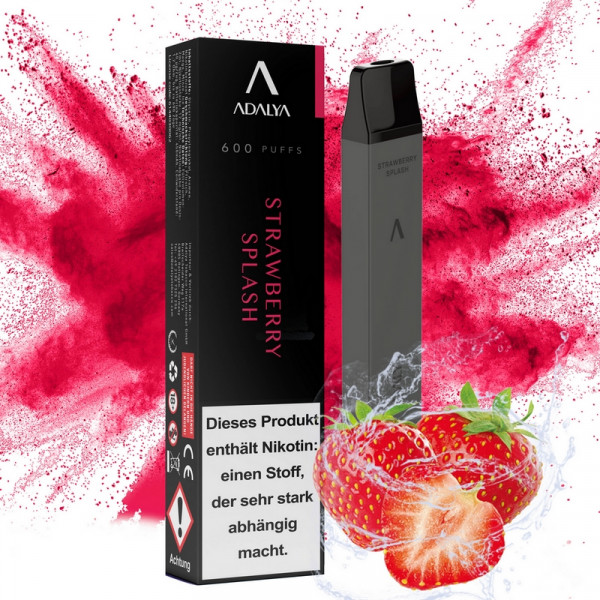 Adalya Vapes - Strawberry Splash - E-Shisha 600 Züge